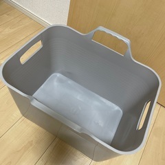 ソフトバスケット グレー 大容量 ランドリーバスケット 収納ボックスの画像