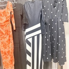 レディース ワンピースドレス系5点まとめ売り 花柄・ドット・他の画像