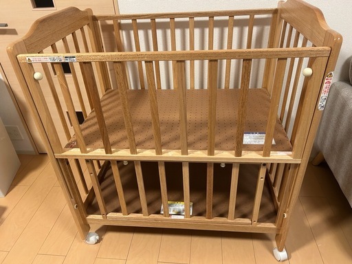 ベビーベッド (KA) 松本のベッド《ベビーベッド》の中古あげます・譲り