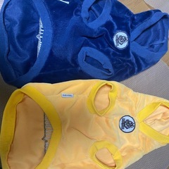 BLACK PITBULL ブラックピットブル　犬服　2枚セット　　イエロ✖️ネイビーの画像