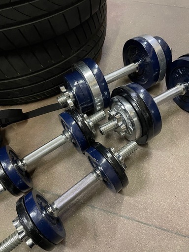 ダンベル　プレート　総重量約50キロ　FIGHTING ROAD BARBELL STANDRD ダンベル バー プレート セット 1.25kg 2.5kg 筋トレ