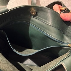 COACH オールドコーチ レザートートバッグ  グリーンの画像
