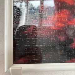 赤富士　究極パズルの達人　ジグソーパズル　3000スモールピース　  完成品サイズ　横102㎝　縦73㎝  額サイズ横103.5㎝、縦74.5㎝  エポック社　赤富士  の画像