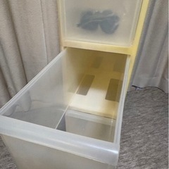 スリム4段収納ボックス キャスター付きの画像