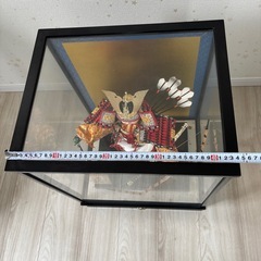 五月人形 ガラスケース入り 特製「若武者」京秀作の画像