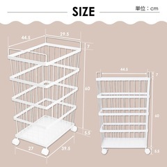 洗濯カゴ グレーの画像