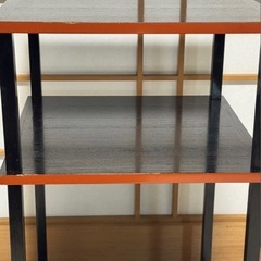 茶道具 玄々斎好写 黒塗 朱縁 更好棚 2点 まとめ 箱付 組立式 木製 二重 茶棚 お棚 収納 棚 漆器 茶器 伝統工芸 漆塗 和美術 和骨董 古道具の画像