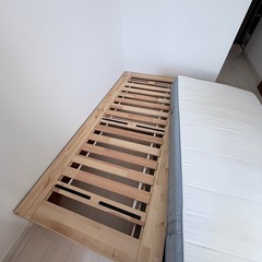 IKEA MANDAL シングルベッド＋マットレス（収納付き）の画像