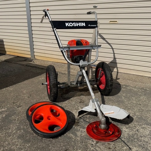 M0224803K  コーシン 手押し式 草刈機 EBC-35C ガソリン リコイル ナイロンコード 手押し 刈払機 工進 KOSHIN  美品 中古品 現状品