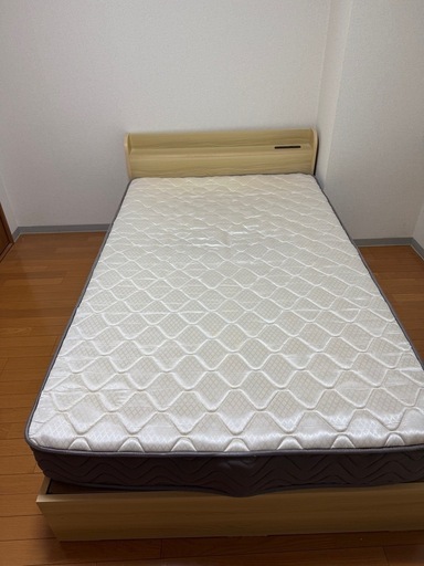 収納付きベッド（コンセント・USBあり）＋マットレスセット 120cm