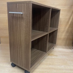【e24収納ラック】木目 カート付の画像