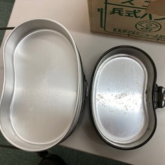 昭和レトロ 兵式ハンゴー KK栄アルミ製 元箱あり 使用感ありの画像