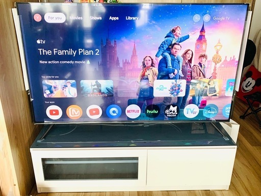 引越しのため出品】TCL 55P745 55インチ 4Kスマートテレビ（元箱あり