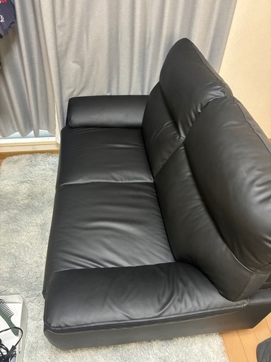 2人掛けレザーソファー (福岡市在住学生！) 西新のソファ《2人掛け