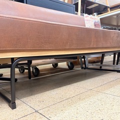 《リユースマン倉敷》danton クラッシュゲート 2人掛けソファ ブラウン  肘なしの画像