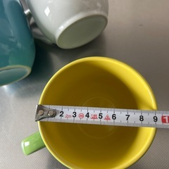 カラフル大きめ　マグカップ　スープカップとして　個性的な1つおまけの画像