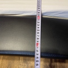 ダブルベッド ローベッド マットレス付 背もたれ ヘッドレスト 合皮レザー 高級感 デザイン ブラック の画像