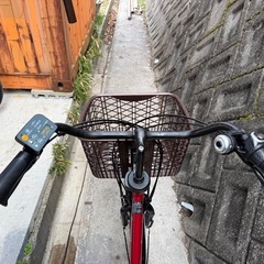 パナソニックのチャイルドシート付き電動自転車バッテリー8.7ahの画像