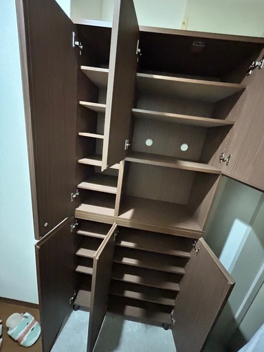 シューズラックブラウン 靴箱