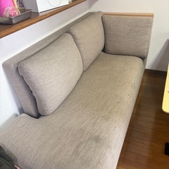 ニトリ ソファ 2点セット L字可  の画像