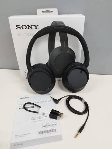 【美品】SONY WH-CH720N/YY2966/ワイヤレスヘッドホン/ブラック