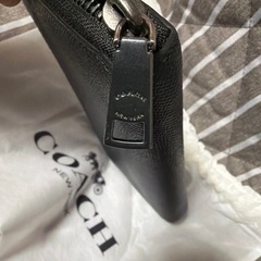 コーチ　長財布　オールブラックの画像