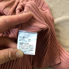 未使用 Mサイズ位 くすみピンク チュニック丈ニット ロング丈の画像