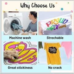 新品⭐️ アイロンプリントシート 熱転写シート PU素材DIY用 約30×450cm 黒 の画像