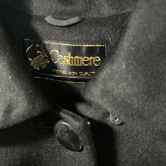 カシミヤ100％ ロングコート 120cm ブラック フォーマル 冠婚葬祭 上質の画像