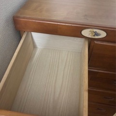 【早い者勝ち】木製6段チェスト 幅59cm 収納力◎ レトロ調の画像