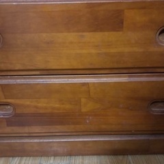 【早い者勝ち】木製6段チェスト 幅59cm 収納力◎ レトロ調の画像