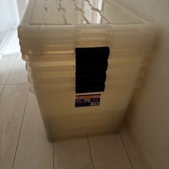 キャスター付クリアボックス(4個セット)の画像