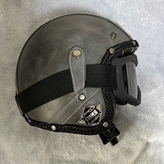 【美品】JYT バイクヘルメット ゴーグル付き XLサイズ (JYT-555)の画像