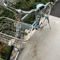 小学生 子供用自転車22インチバスケット付き の画像