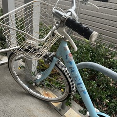 小学生 子供用自転車22インチバスケット付き の画像