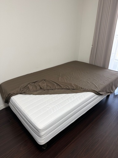 IKEA セミダブルベッド マットレス付き｜2024年購入｜状態良好 (Gisele