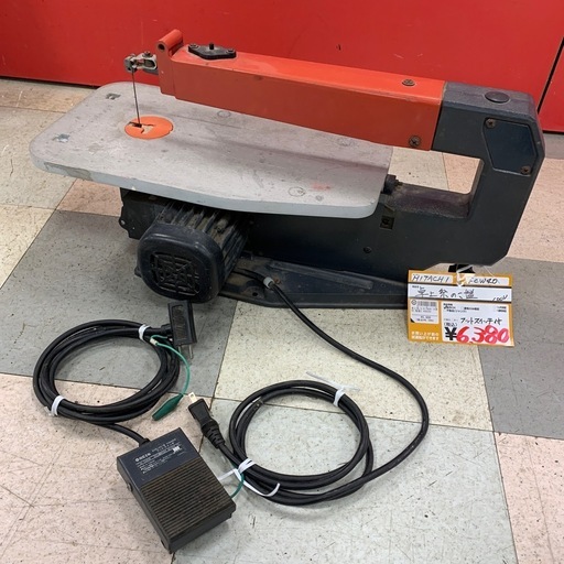 卓上糸のこ盤　100v　HITACHI　FCW40　フットスイッチ付
