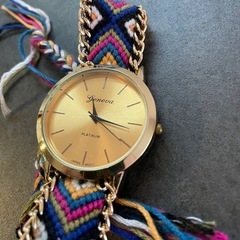 ミサンガ 時計 電池きれ 未使用の画像