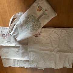 韓国ナチュラル刺繍リネンテーブルクロス新品の画像