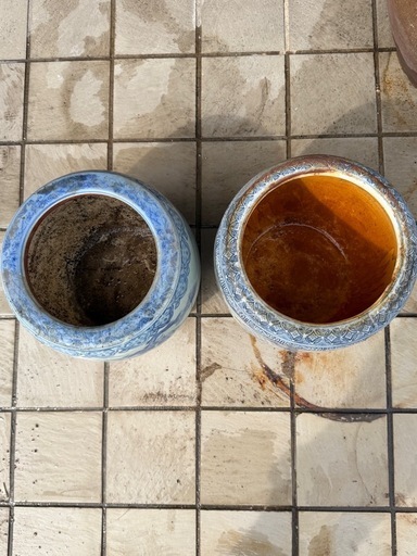 染付火鉢2個 (英樹) 少路のその他の中古あげます・譲ります