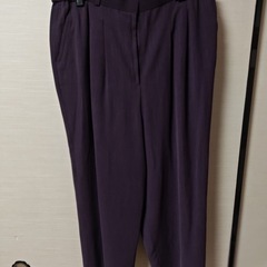 【大きいサイズ17号】レディース パンツ・スーツ・ベスト3点セット（パープル系）の画像