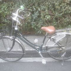 整備済み中古自転車　26インチ　税別￥11.800-　ブリヂストン　LEDオートライト　グリーン224の画像