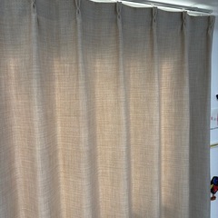 ニトリ　100×178 防炎　カーテン ベージュの画像
