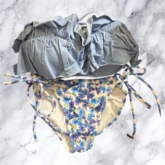 デニムブルー フリルビキニ セット Mサイズの画像