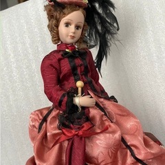 ビスクドール　アンティークのコレクション用磁器人形　poupee de madoの画像