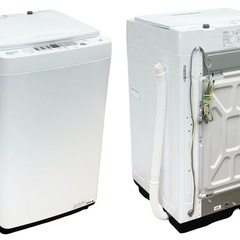 ◯極美品 2024年製 5.5kg Hisense ハイセンス 全自動電気洗濯機 単身 一人暮らし 立体シャワー水流 HW-55E2W 中古品■ジモティ姫路の画像