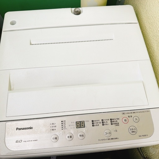 Panasonic 2020年製 パナソニック 6.0kgの大容量洗濯機。