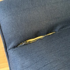 ニトリ｜2人掛けカウチソファー（ネイビー）の画像