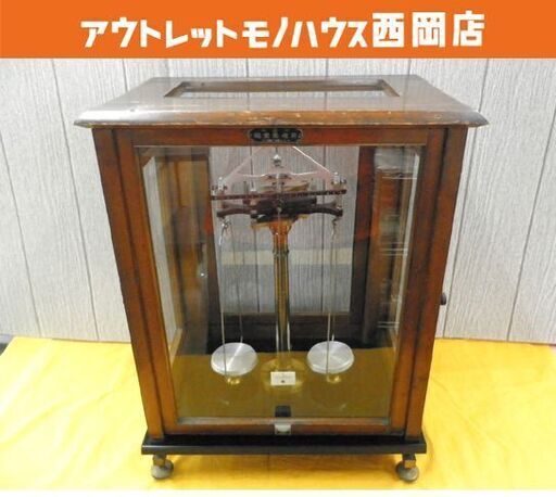 昭和レトロ 稲葉製作所 化学天秤 昭和37年2月修理 精密天秤 はかり 両皿天秤 アンティーク 西岡店