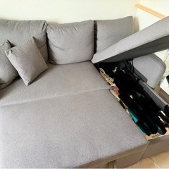 カウチソファベッド(収納付き)の画像